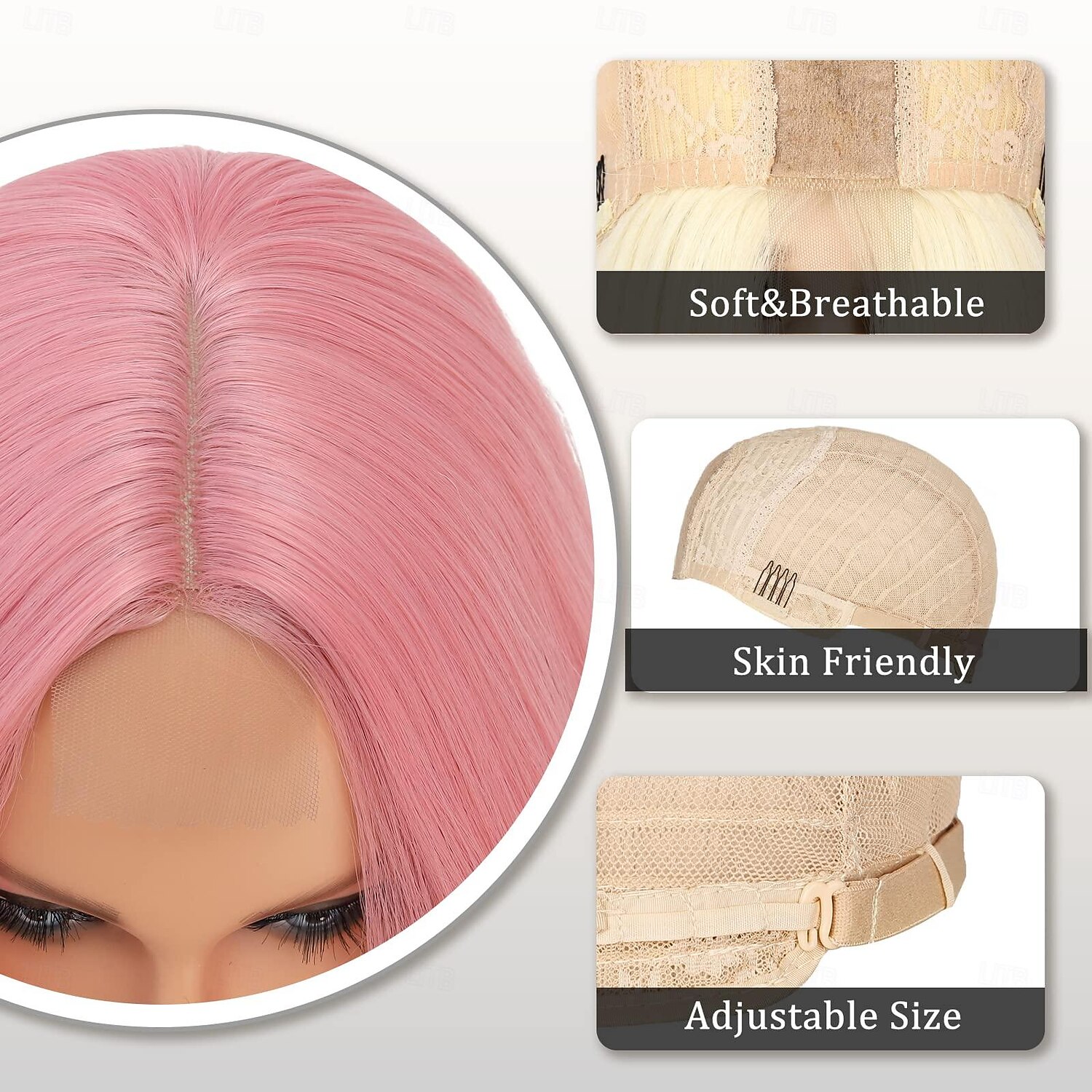 Pink Wig - Long Pink Wavy Wigs for Women Middle Part Pastel Pink Wig 26 inch Natural Curly Synthetic Wig Heat Resistant Fiber Wigs for Daily Party Use Halloween Wigs 2026 - $19.99 –P8