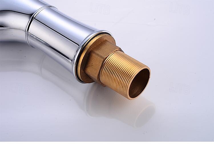 Torneira pia do banheiro - Cascata Galvanizar Conjunto Central Monocomando e Uma AberturaBath Taps de 2025 por $121.99 –P4