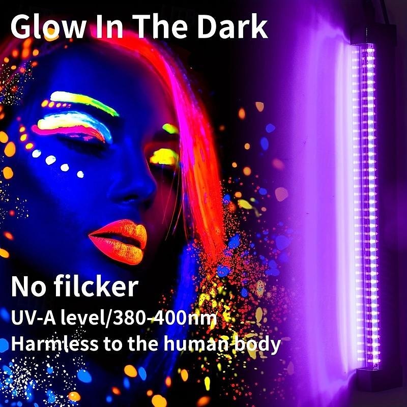 2pcs USB UV LED Blacklight Bar 28cm High Intensity - 385-400nm Ultra Violet Light Effect for Halloween Club Party Disco Stage Lighting - Low Voltage 5V with On/Off Switch, Non-Waterproof 2025 - $15.99 –P5