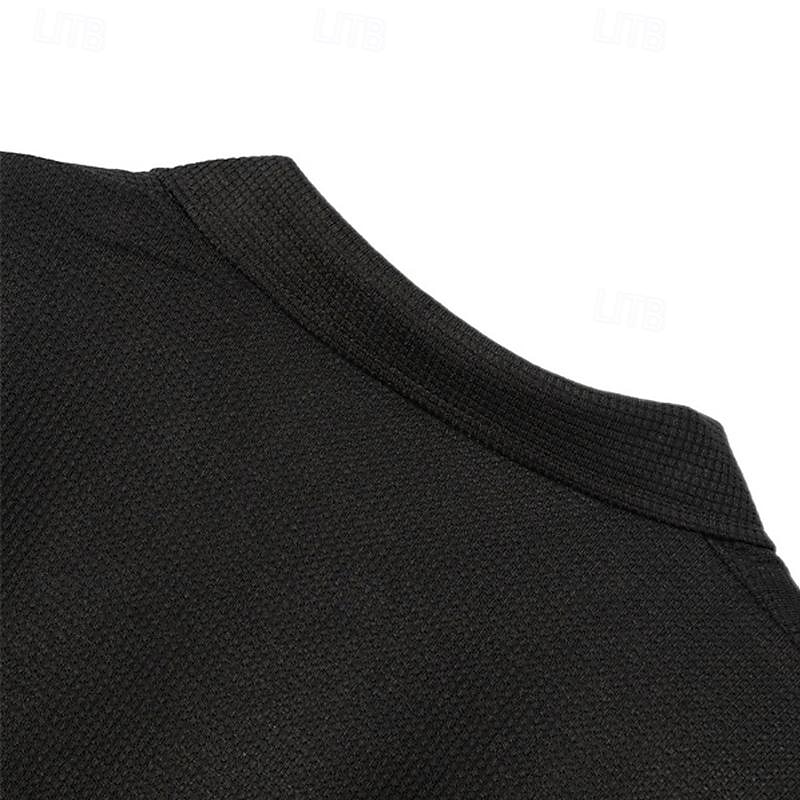 Herren Leichte Jacke Waffeljacke Sommerjacke Hemdjacke Urlaub Täglich Weich Tasche Frühling & Herbst Einfach Mode Klassisch Revers Regulär Waffelstoff Schwarz Weiß Blau Khaki Grau Jacken 2025 - $27.99 –P9