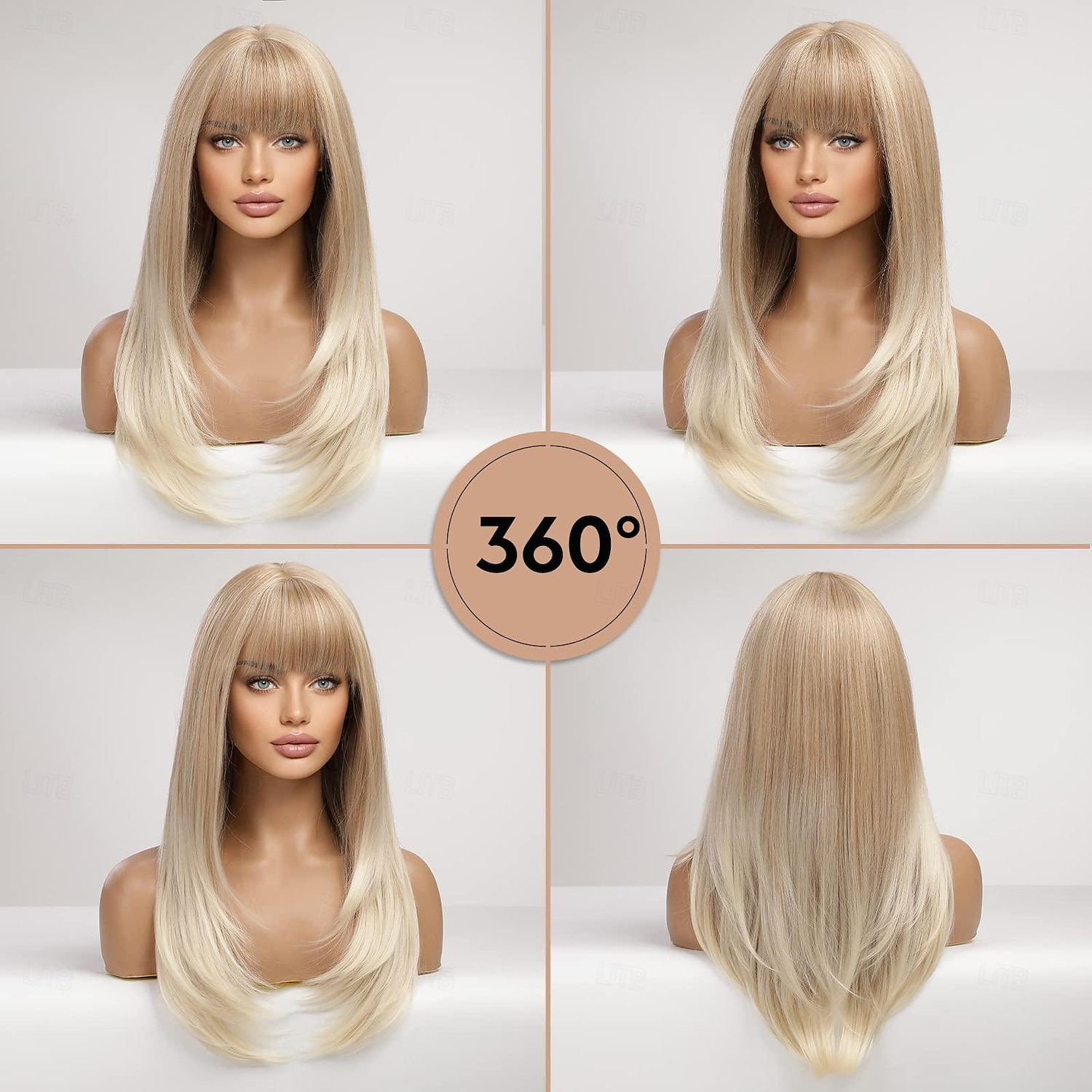 Blonde Cosplay-Perücke Für Damen – Mit Seitenteil & Freiem Pony, Ideal Für Halloween & Partys