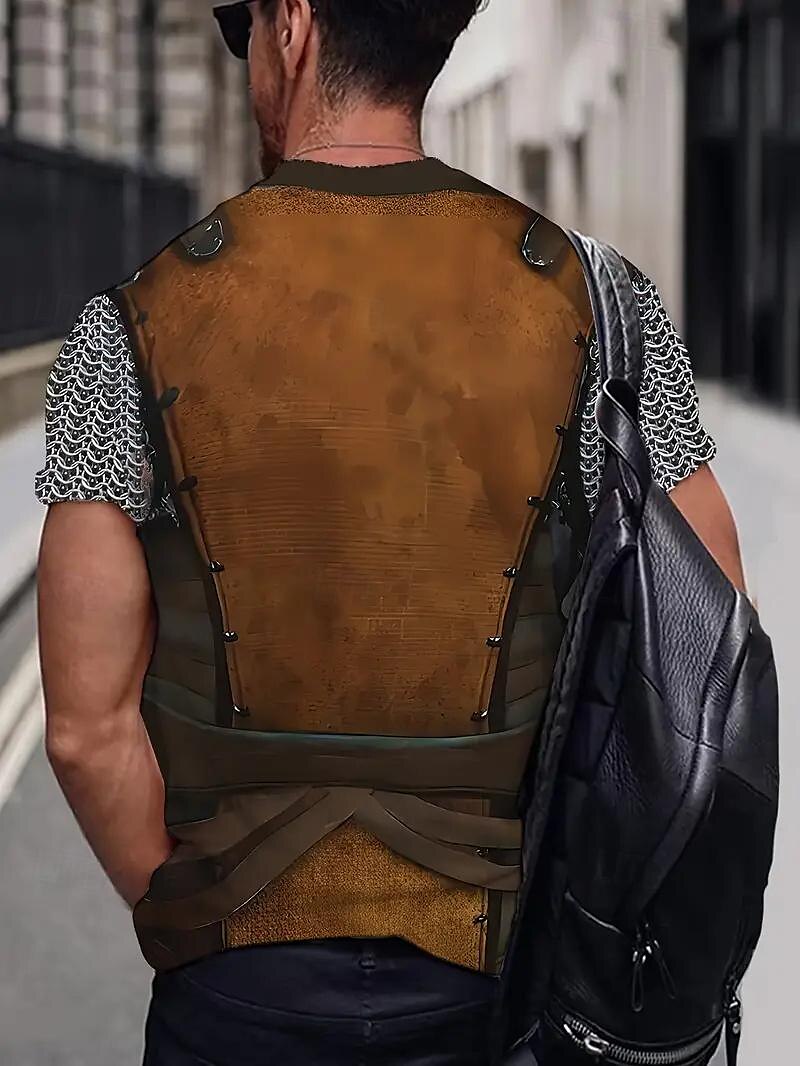 2025年 テンプル騎士団 ウォリアーズ Ｔシャツ(21) プリント 3D グラフィック柄 用途 男性用 成人 カーニバル マスカレード 3Dプリント カジュアル／普段着  コレクション – $16.99 –P3