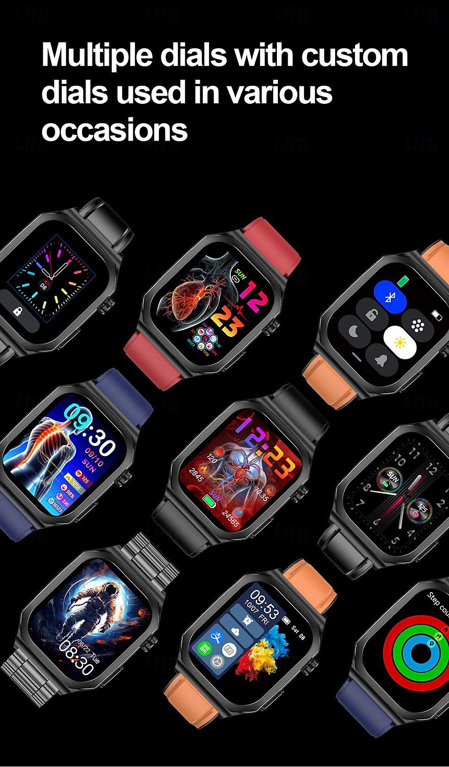 iMosi ET280 Smart Watch 2.04 inch Smartwatch Fitness Running Watch Bluetooth ECG+PPG Temperature Monitoring Pedometer Compatible with Android iOS Women Men Hands-Free Calls Waterproof Media Control 2025 - $74.99 –P19
