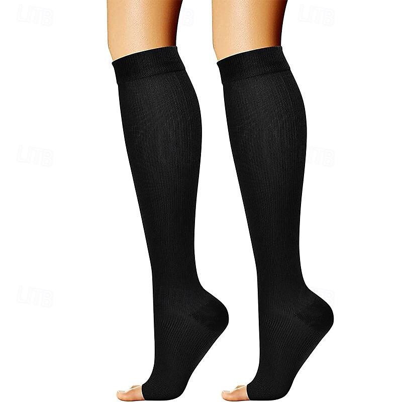 Calze a compressione Calze sportive Calzini da corsa 1 paio Di base Per donna Calzini a tubo Traspirante Comodo Allenamento in palestra Calcio Corsa Jogging Ciclismo Gli sport Tinta unita Nylon Nero del 2025 a $7.59 –P1