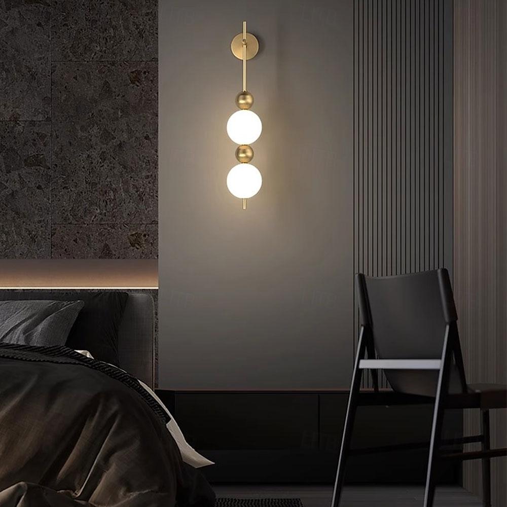led innendørs vegglamper varm hvit 65/72cm 1/2-lys kobber midten av århundret moderne langvegglys bar globus veggmontert lampe gårdshus ball lineær lysarmatur for stue soverom hotell korridor gang 2025 - $257.29 –P3