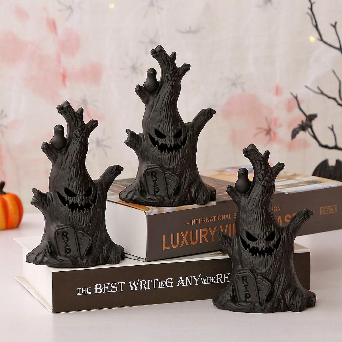 Halloween gejaagd huis licht decoratie licht spookstronk nachtlampje grimas led elektronisch kaarslicht halloween party thuis scène lay-out 1/3 stuks 2025 - $7.99 –P9