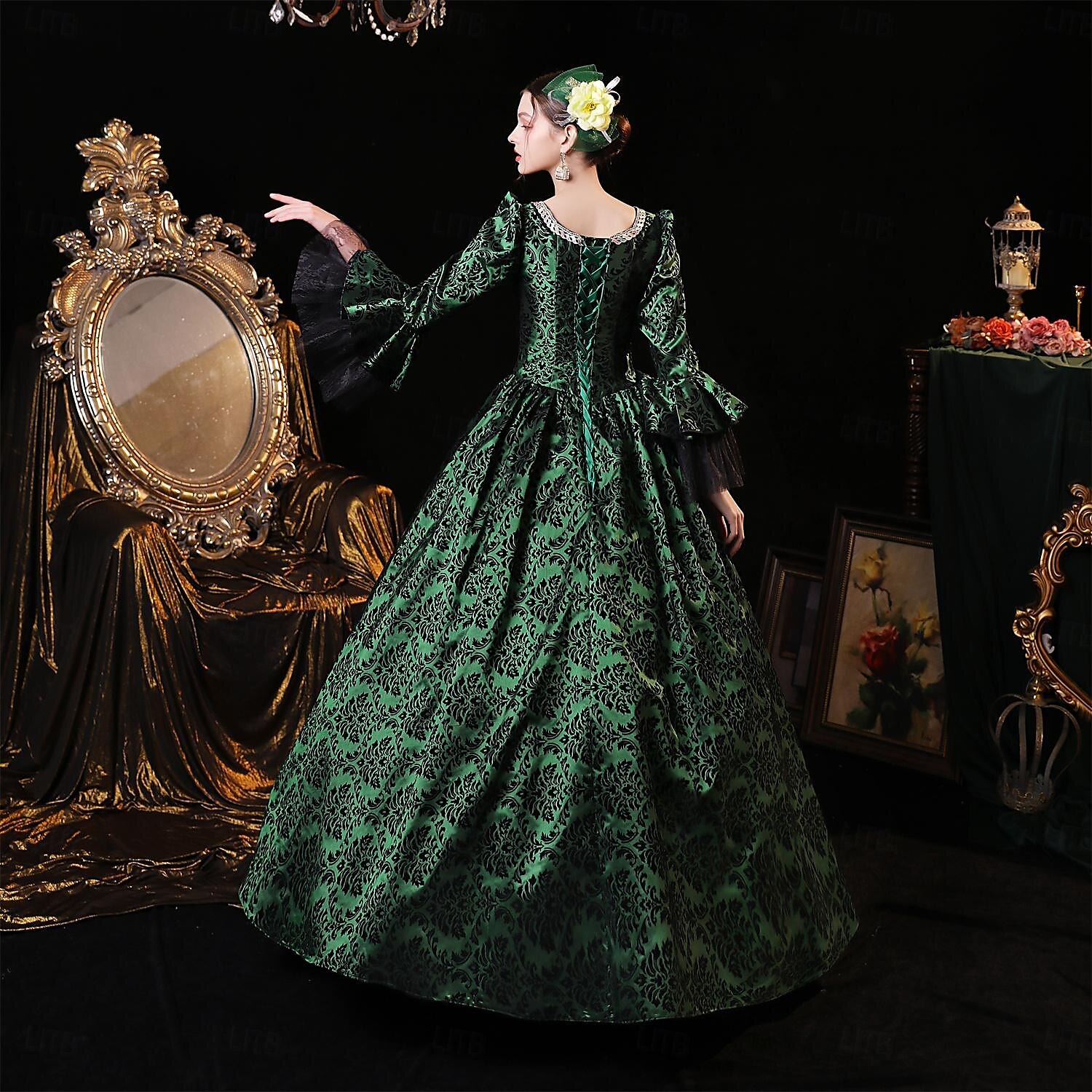 Gothic Victorian Vintage Inspired Dress Party Costume Prom Dress Princess Shakespeare Solid Color Ball Gown Women's Royal Halloween Carnival Valentine's Day Party Evening Party Masquerade Adults' 2025 - $196.99 –P2
