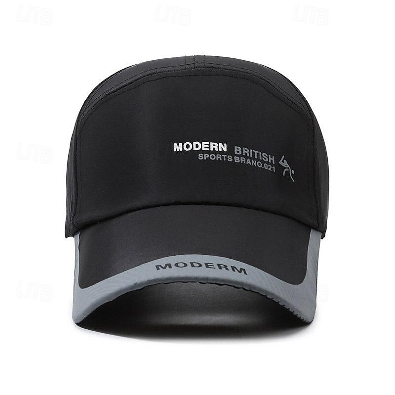 Herren Cap Basecap Sonnenhut Kappe Schwarz Rote Polyester Patchwork Modisch Brautkleider schlicht Strasse Täglich Farbblock Buchstabe Einstellbar Sonnenschutz Atmungsaktiv 2025 - $2.99 –P6