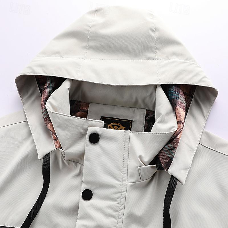 Hombre Chaqueta Softshell Chaqueta para senderismo Chaqueta para lluvia Al aire libre Resistente al Viento Resistente al Agua Chaqueta cortavientos Viaje Rojo tinto Negro Blanco Verde Ejército 2025 - $55.99 –P8