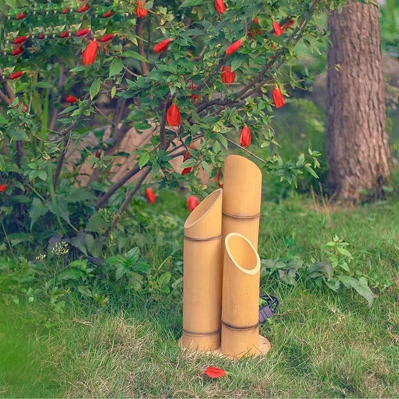 Gartenlampe fr den Auenbereich, IP65, Bambusform fr die Dekoration von  Garten und Hof, Villa, IP65, wasserdicht, Bambus-Harz, Hof, Gartendeko-Skulpturen  2026 - GBP 120