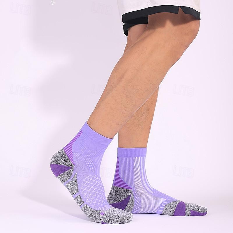 Calcetines Deportivos Calcetines para correr Calcetines de agarre 1 Par Bloque de Color Hombre Calcetines A prueba de resbalones Transpirable Reductor del Sudor Cómodo Entrenamiento de gimnasio 2025 - $9.19 –P8