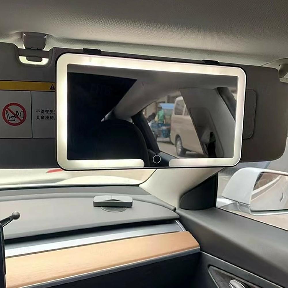 Car Makeup Mirror with Lights Car Sun Visor Led Makeup Mirror with Adjustable 3 Light Color Finger Touch 2025 - $23.99 –P2