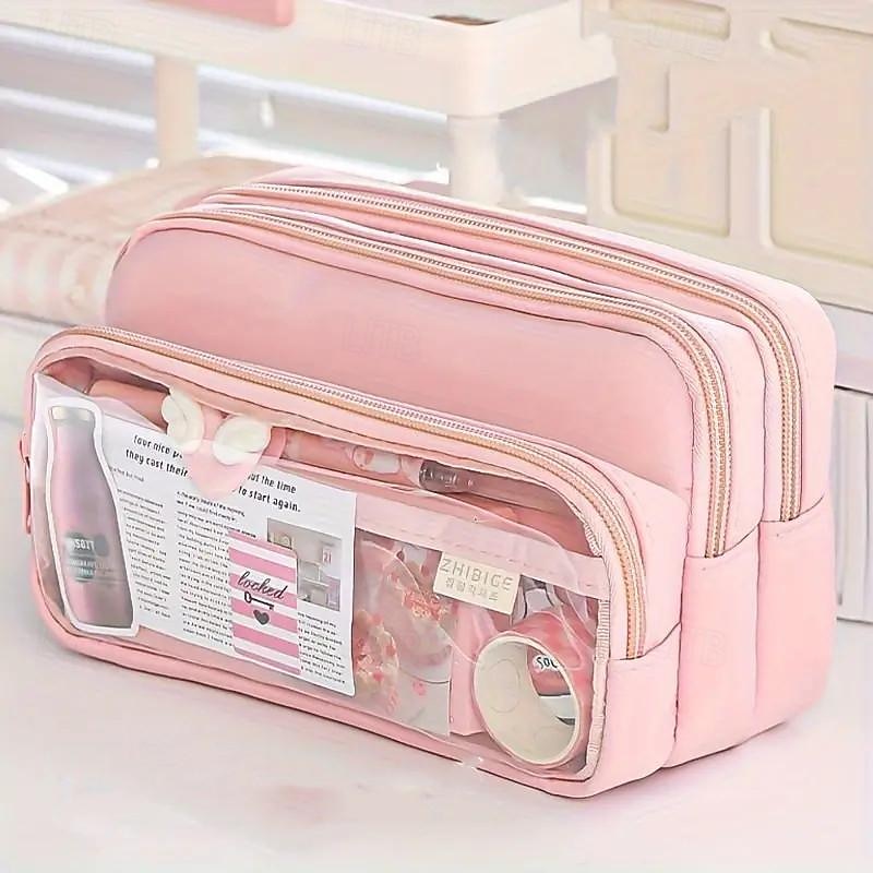 Transparent Pen Bag Large Capacity Simple High Appearance Level Pencil Case Creative Multi-functional Middle School Student Pen Bag 2025 - $23.99 –P8