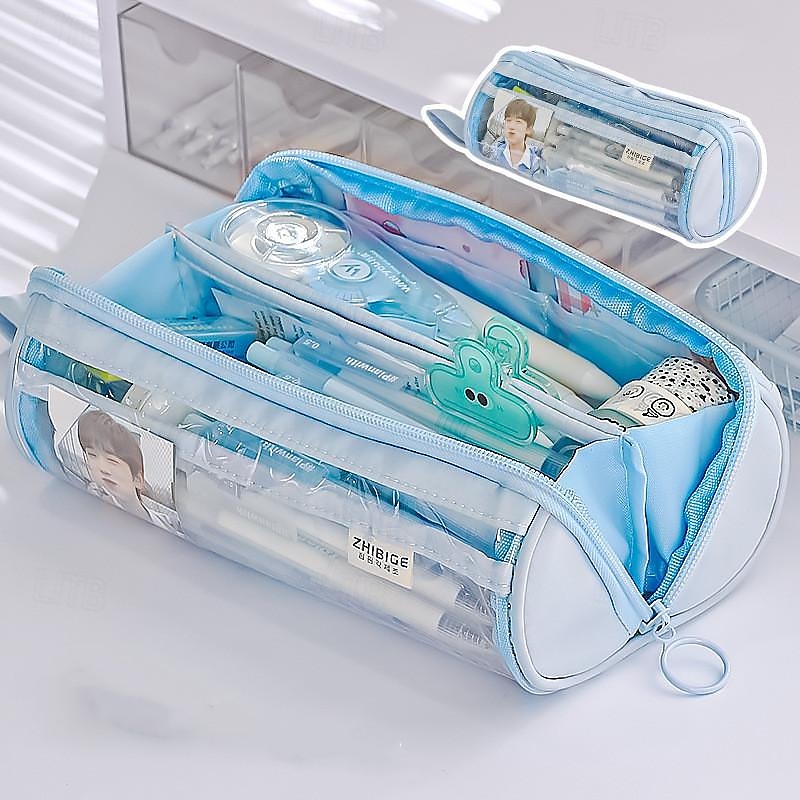 New Transparent Pen Bag Creative Simple Multi-functional Primary and Secondary School Students Stationery Pencil Case Large Capacity Pencil Case 2025 - $15.99 –P8