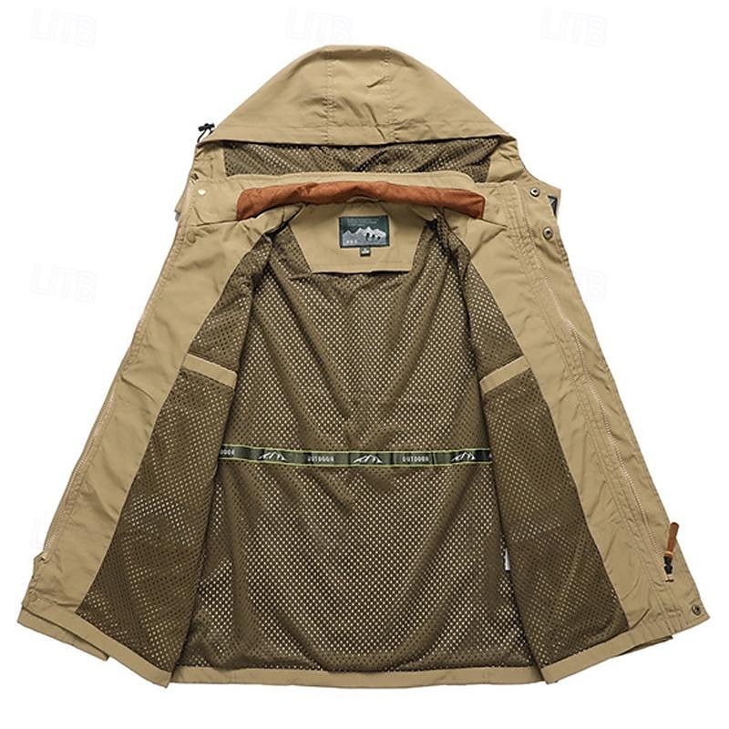 Per uomo Giacca da esterno Giacca cargo Giacca con cappuccio Giacca tattica Esterno Giornaliero Rimovibile Morbido Tasche multiple Primavera & Autunno Liscio Informale Comodo Con cappuccio Standard del 2025 a $67.99 –P3