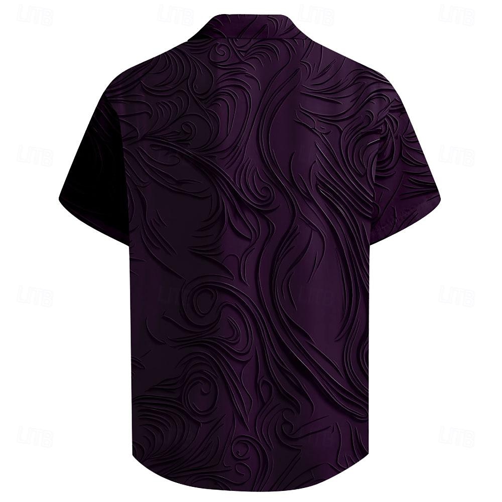 Men's Shirt Dress Shirt Graphic Party Daily Black Purple Green Short Sleeve Turndown Summer Clothing Apparel Buttons 2026 - $25.99 –P4