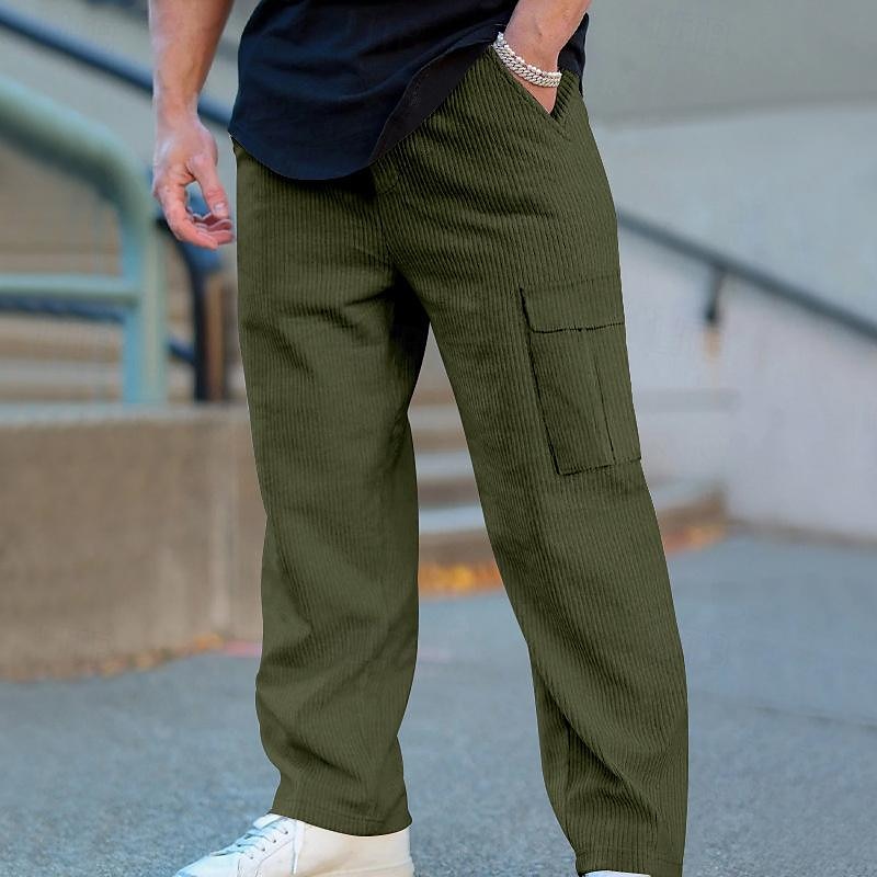 Men's Cargo Pants Tactical Pants Trousers Drawstring Elastic Waist Multi Pocket Plain Wearable Outdoor Daily Camping & Hiking Fashion Classic Black Army Green 2025 - $27.99 –P2