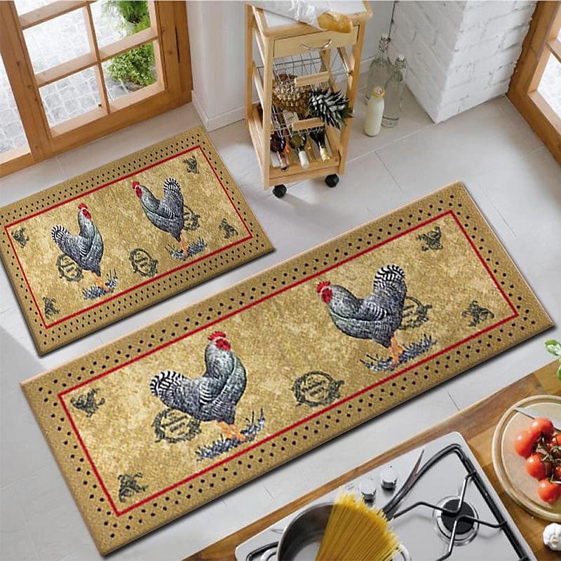 farma kuře kobereček kuchyňská podložka protiskluzová olejivzdorná podložka do obývacího pokoje koberec vnitřní venkovní podložka ložnice výzdoba koupelna podložka vchod kobereček podložka pod dveře 2025 - $15.99 –P18