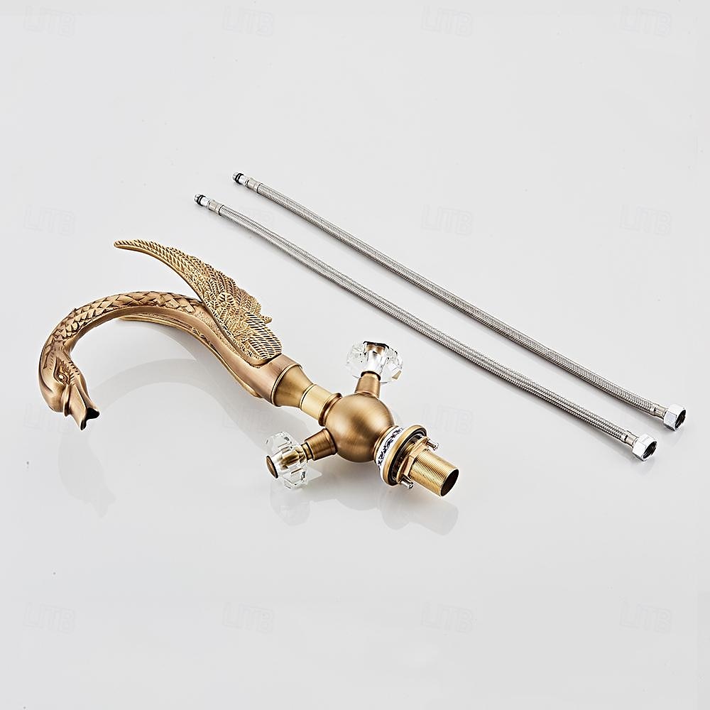 Torneira pia do banheiro - Clássico Galvanizar Conjunto Central Monocomando e Uma AberturaBath Taps de 2025 por $372.59 –P10