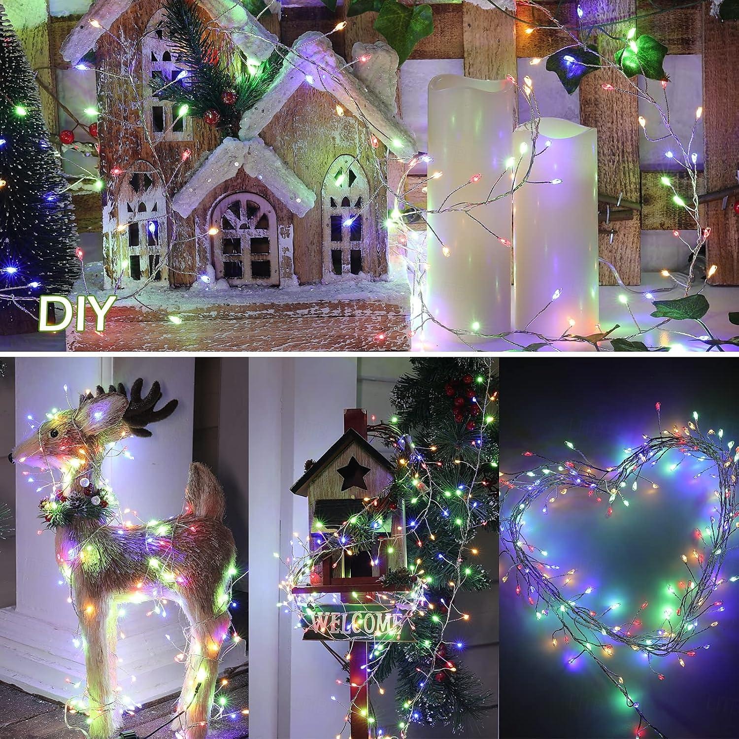 Solar Waterproof Copper Wire String Lights LED Firecracker Lights 6m 200LEDs Indoor Outdoor Holiday Garden Christmas Party Halloween Decoration Multi Color Lights 2025 - $24.99 –P8