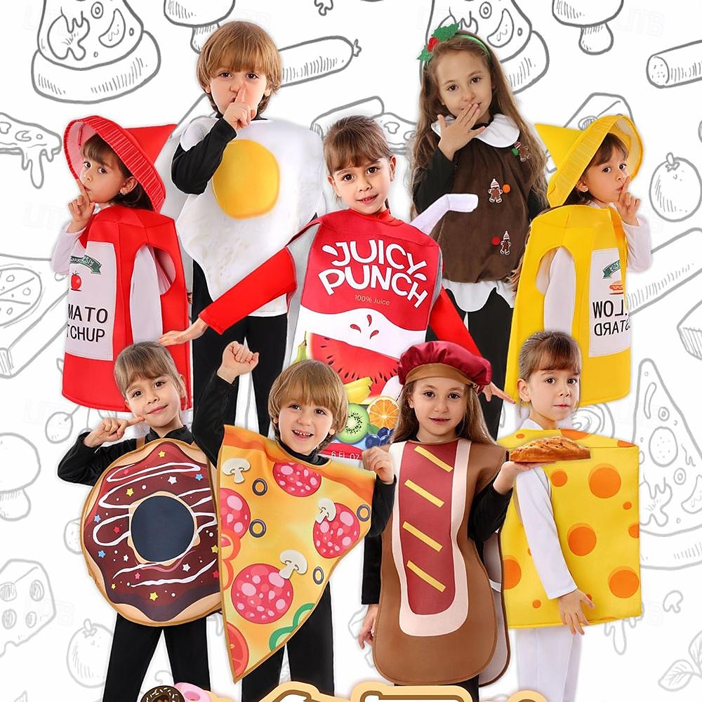buongustaio Vestiti Carnevale Costume cosplay Costumi della famiglia del gruppo di Halloween Per bambini Da ragazzo Da ragazza Costume divertente Prestazioni Carnevale Mascherata Costume di Carnevale del 2025 a $28.99 –P1