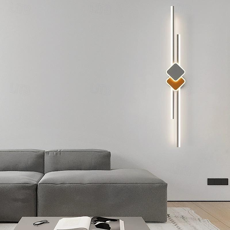 2025年 LED 屋内壁掛けライト 温白色 90cm 北欧 クラシック ロングストリップ リニアバー LED 壁取り付け用燭台 ライト ミニマリズム ブラック オレンジ ホワイト 照明器具 浴室 化粧台 壁掛け 寝室 廊下用 110-240V  コレクション – $165.99 –P5