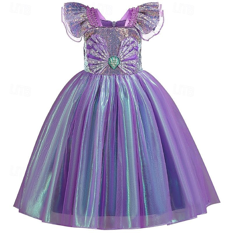 Pequeña sirena Cuento de Hadas Ariel Princesa Vestidos Disfraz Vestido de niña de las flores Cosplay for Chica Niños Carnaval Semana del Libro Fiesta Rendimiento Sinfonía de historias 2026 - $37.99 –P4