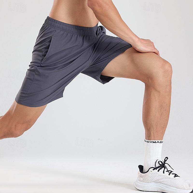 Hombre Pantalones cortos de sudor Pantalón corto Pantalones cortos de verano Bolsillo Cintura elástica Plano Comodidad Corto Deporte Diario Noche Moda Casual Negro Azul Real Microelástico 2025 - $10.99 –P3
