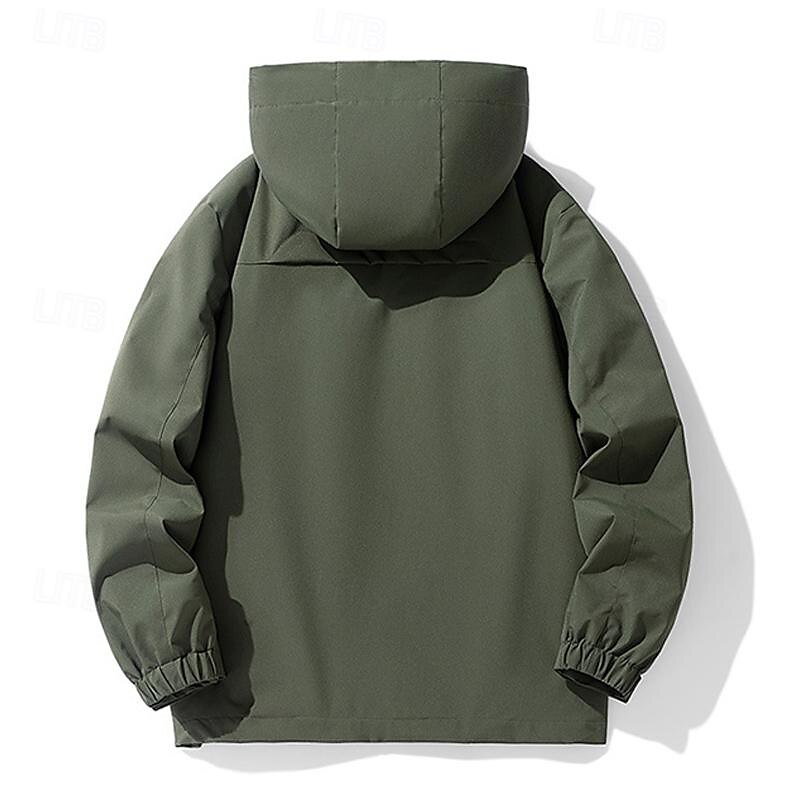 Hombre Chaqueta Softshell Chaqueta para senderismo Al aire libre Resistente al Viento Resistente al Agua Sudadera Chaqueta cortavientos Camping / Senderismo / Espeleología Viaje Negro Verde Ejército 2025 - $39.99 –P4