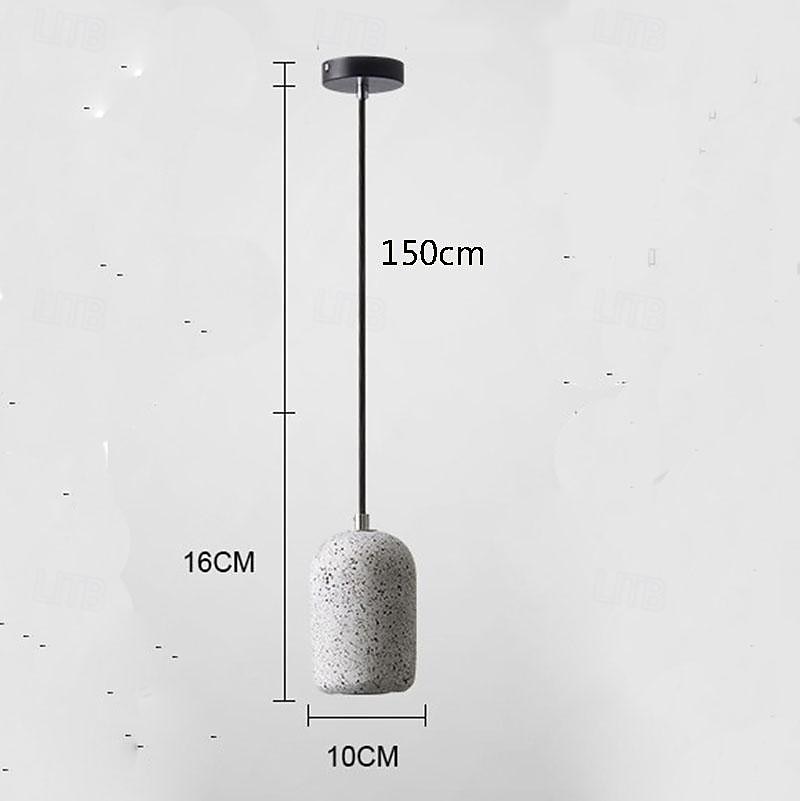 2026年 LED ペンダントライト E27 工業用テラゾ仕上げ吊り下げライト カラーセメントペンダントランプ 透明ガラスシェード シャンデリア 農家の玄関 ダイニングルーム キッチンアイランド用  コレクション – $74.99 –P12