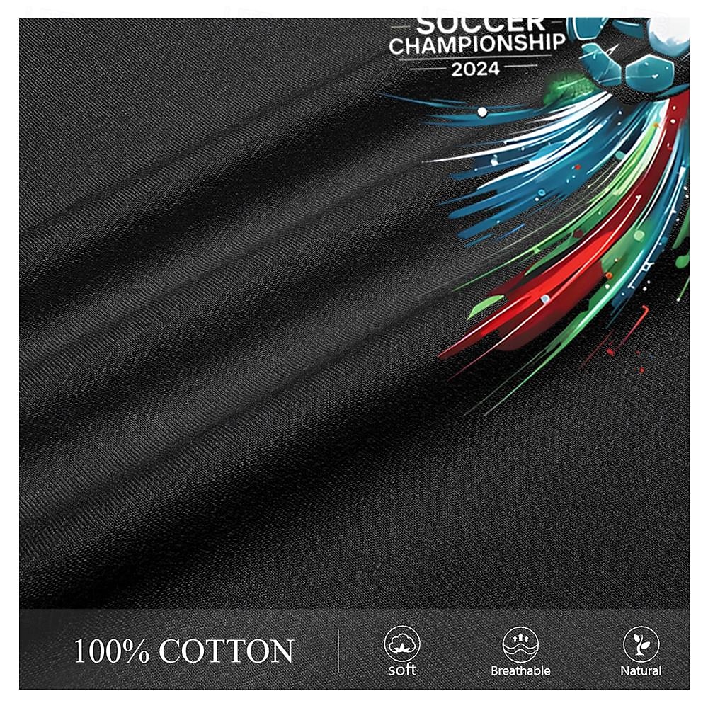 Per uomo Lettere & Numeri Maglietta da calcio Calcio Maglietta 100% Cotone Manica Corta Grafico Camicia Nero Verde militare Blu scuro Maglietta comoda Streetwear Sport all'Aperto Abbigliamento di del 2025 a $15.99 –P5