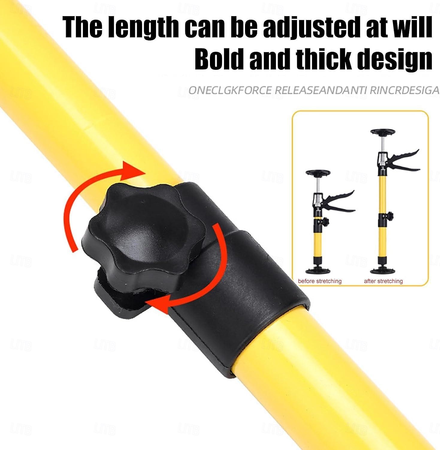 Cabinet Jack Support Pole Quick Adjustable Support Pole Telescopic Steel Rod for Drywall, Cabinets, Crown Moldings, and More - Expands from 45.3 to 114.7 Inches 2024 - HK $177.53 –P2