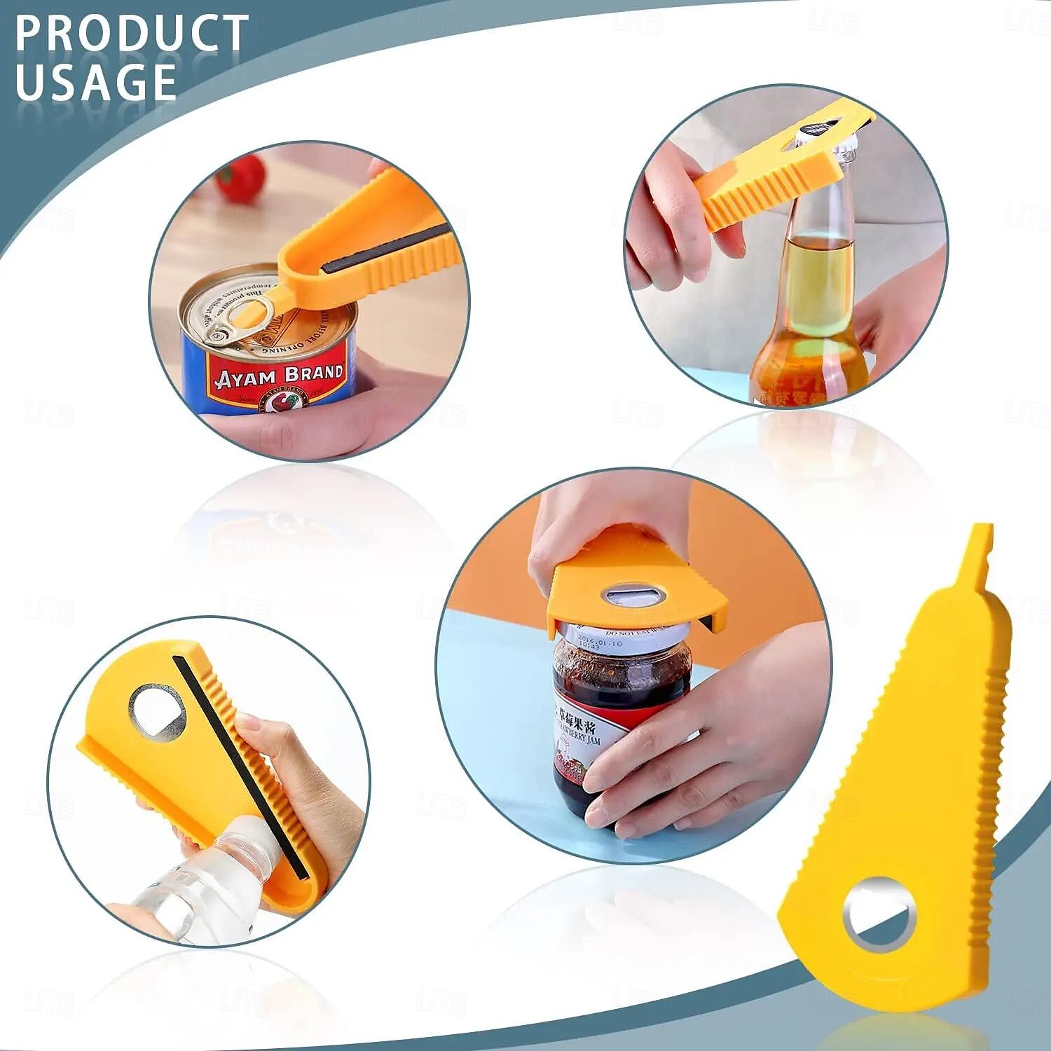 2 PCS Can Opener Multifunctional Bottle Opener Jar Opener for Beer Coke Jam Beverage 2025 - $8.99 –P5