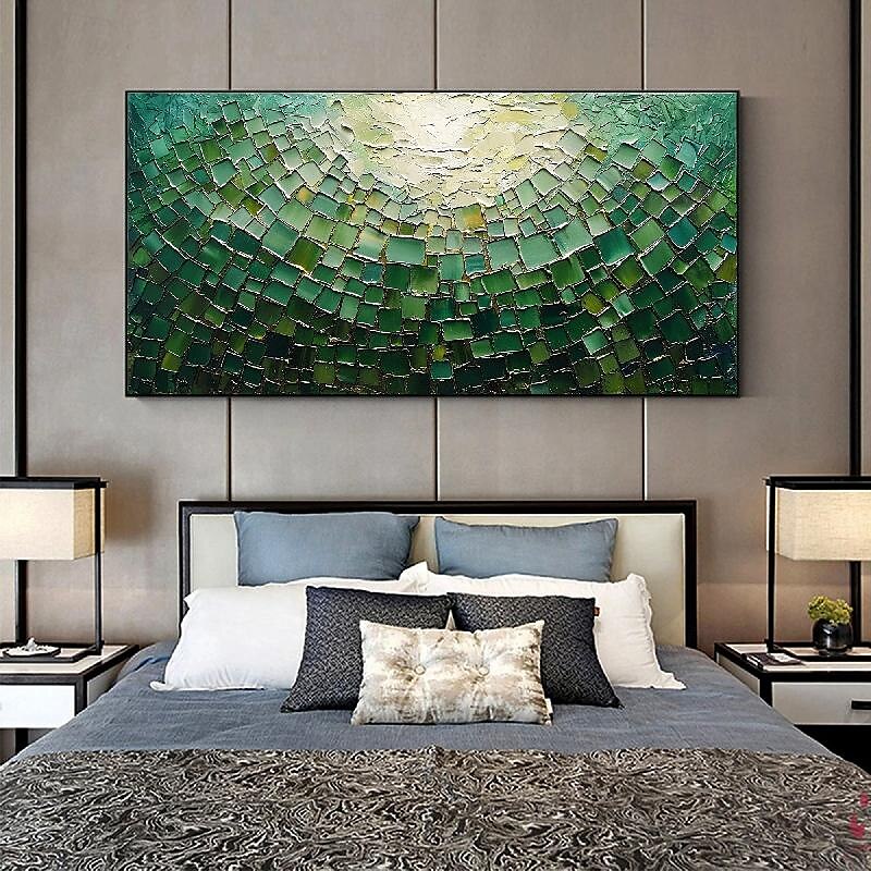 handgemachtes 3D-Ölgemälde auf Leinwand, groß, handgemalt, abstrakt, strukturiert, mit Palettenmesser, Boho-Ölgemälde, Wandkunst, individuell, zeitgenössisches minimalistisches Kunstwerk für 2025 - $75.99 –P13