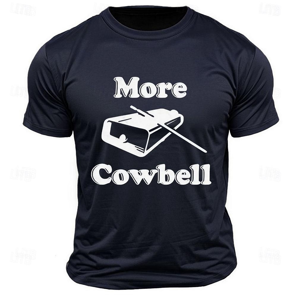 Herrarnas mer cowbell grafiska t-shirt kort ärm rolig musik SNL skiss meme t-shirt 2025 - €14.55 –P1