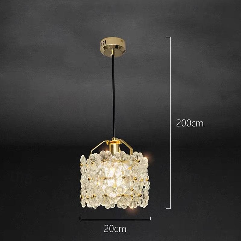 Luz pendente estilo francês flor romântica lâmpada corpo cristal/abajur de vidro luz suspensa 80in luminárias de fio pendente ajustável teto alto para quarto sala de estar luminária pendente de 2026 por $172.99 –P7