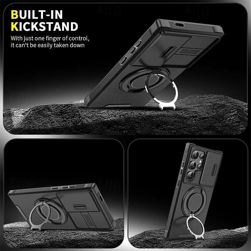 Phone Case For S24 S23 S22 S21 Ultra Plus A14 A54 A13 S20 FE Back Cover Ring Holder Shockproof PC 2025 - $14.99 –P10