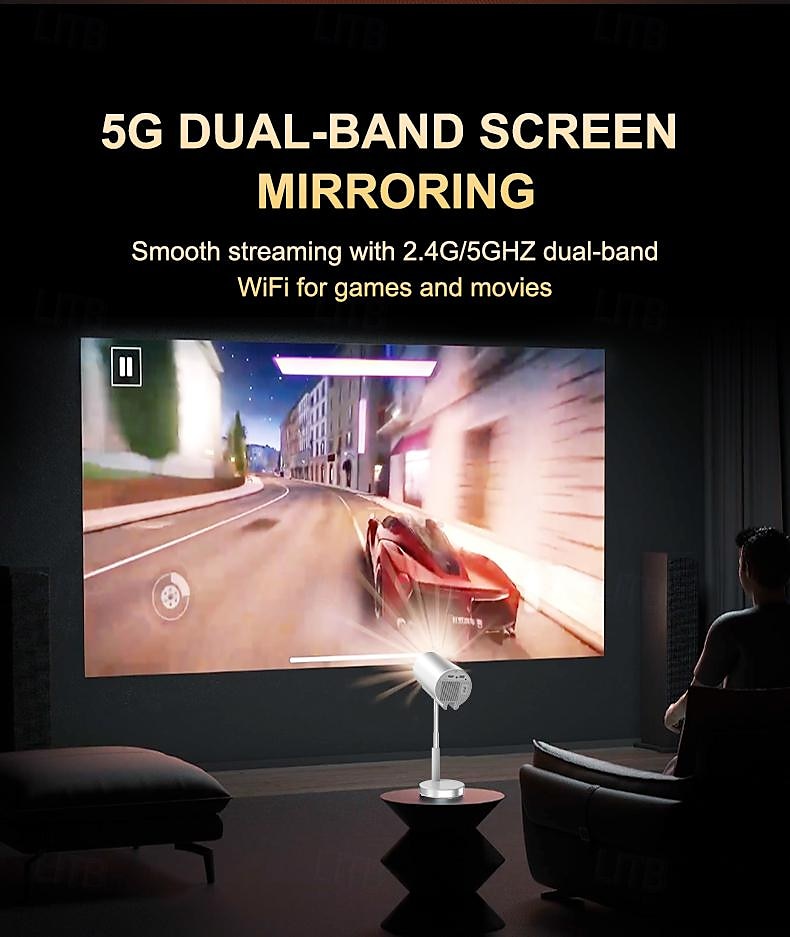 TS-3 Smart Portable Movie Projector with WiFi and Wireless & Native 1080P Home Theater Video Projector Compatible with IOS/Android/HDTV/USB Suitable for Meeting Office School Team Building 2025 - $257.69 –P9