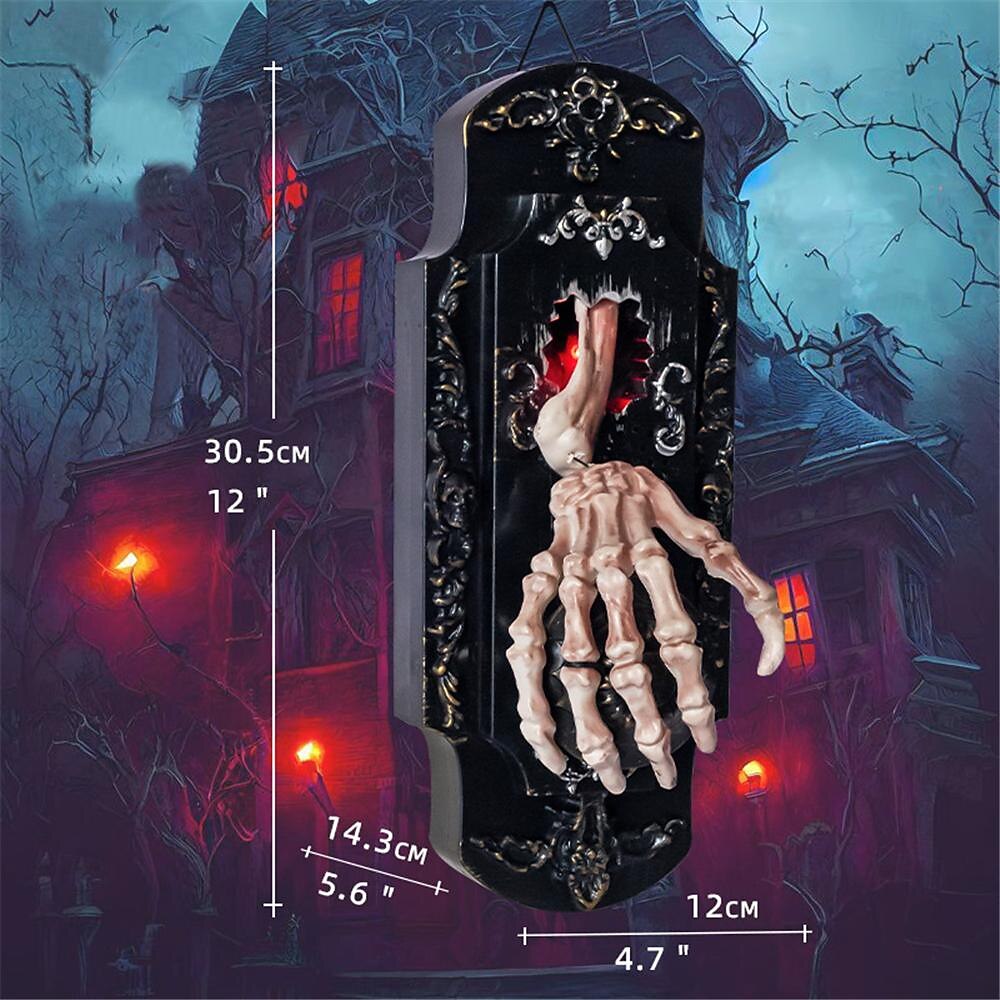 2025年 ハロウィーンの悪魔の手が光り輝き、面白いドアロックを話すクリエイティブなホームデコレーションライト AAA電池駆動 1個  コレクション – $65.99 –P1