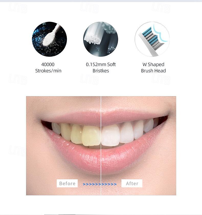 Electric Toothbrush Rechargeable Sonic Tool Electric Toothbrush Replacement Brush Heads Professional Sonic Toothrsuh 2025 - $71.99 –P12