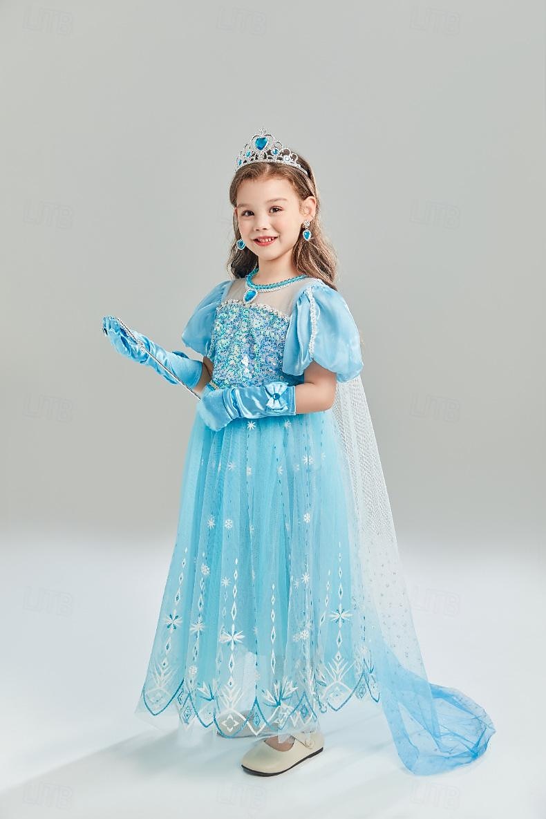 La Reine des neiges Conte de Fées Princesse Cendrillon Elsa Robe de demoiselle d'honneur Costume de soirée à thème Robes en tulle Douce Lolita Cosplay de Film for Fille Enfants Carnaval Fête / Soirée de 2025 ? $35.99 –P8