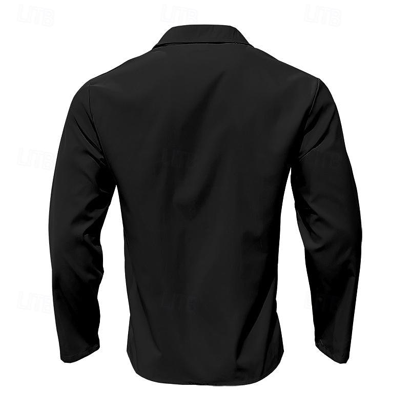 Herren Hemd Sommerhemd Freizeithemd Strandhemd Schwarz Weiß Armeegrün Grau Leicht Blau Langarm Einfach Revers Urlaub Hawaiianisch Button-Down Bekleidung Polyester Mode Lässig Bequem 2025 - $26.99 –P10