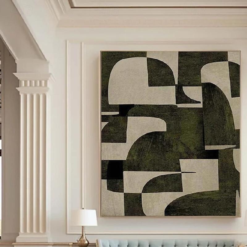 Ölgemälde handgemachtes beiges Wabi Sabi Ölgemälde handgemalte Wandkunst schwarz beige abstraktes Gemälde großes schwarzes minimalistisches Wandkunst beige strukturiertes Leinwandgemälde neutrales 2025 - $116.99 –P4
