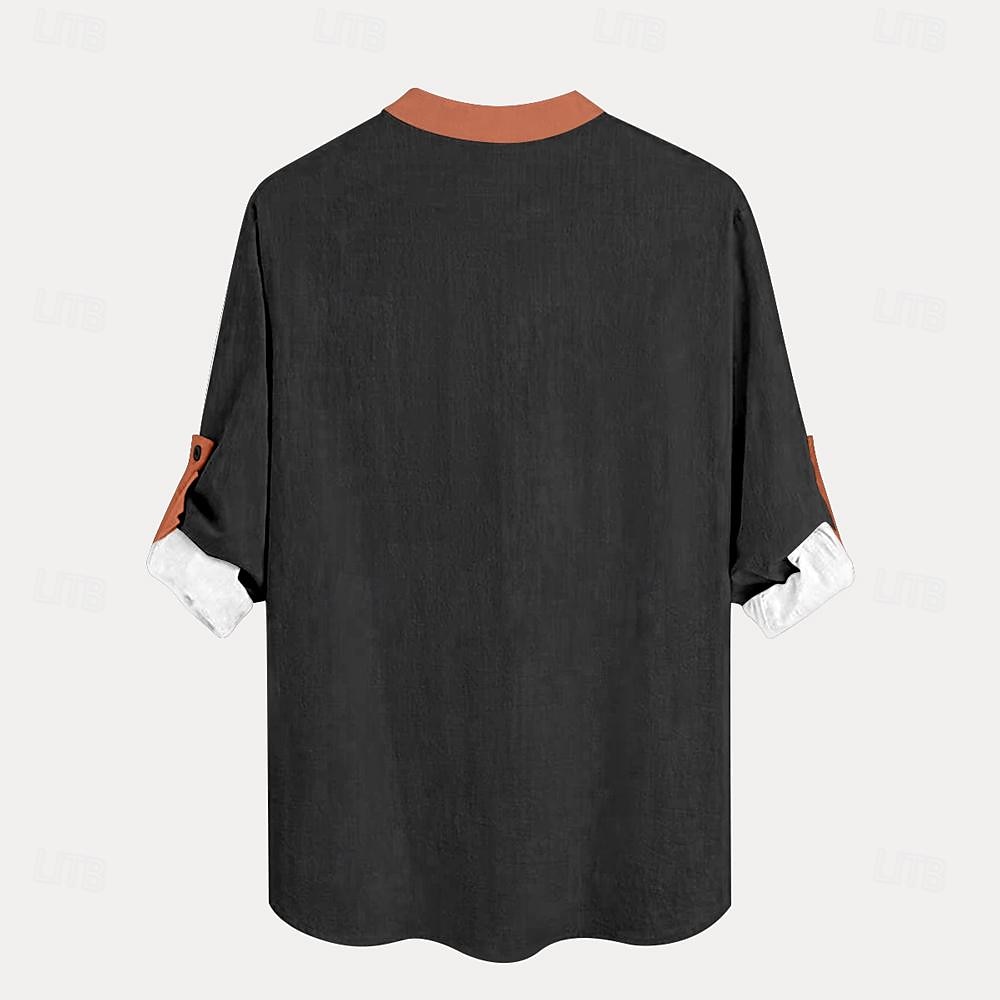 Per uomo Etnico Camicia Camicia con bottoni Camicia Henley Manica lunga Vintage Informale Tribale Da mare Giornaliero Spiaggia Estate Inverno Primavera & Autunno Colletto alla coreana Abbottonare del 2025 a $26.99 –P3