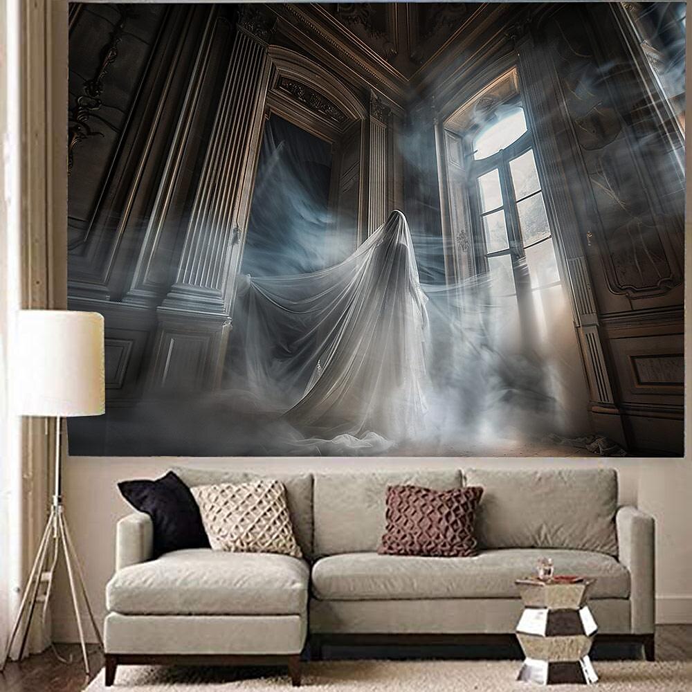 halloween dekorasjoner zombie brud hengende billedvev veggkunst stor billedvev veggmaleri dekor fotografi bakteppe teppe gardin hjem soverom stue dekorasjon spøkelse gresskar heks 2025 - $13.99 –P4