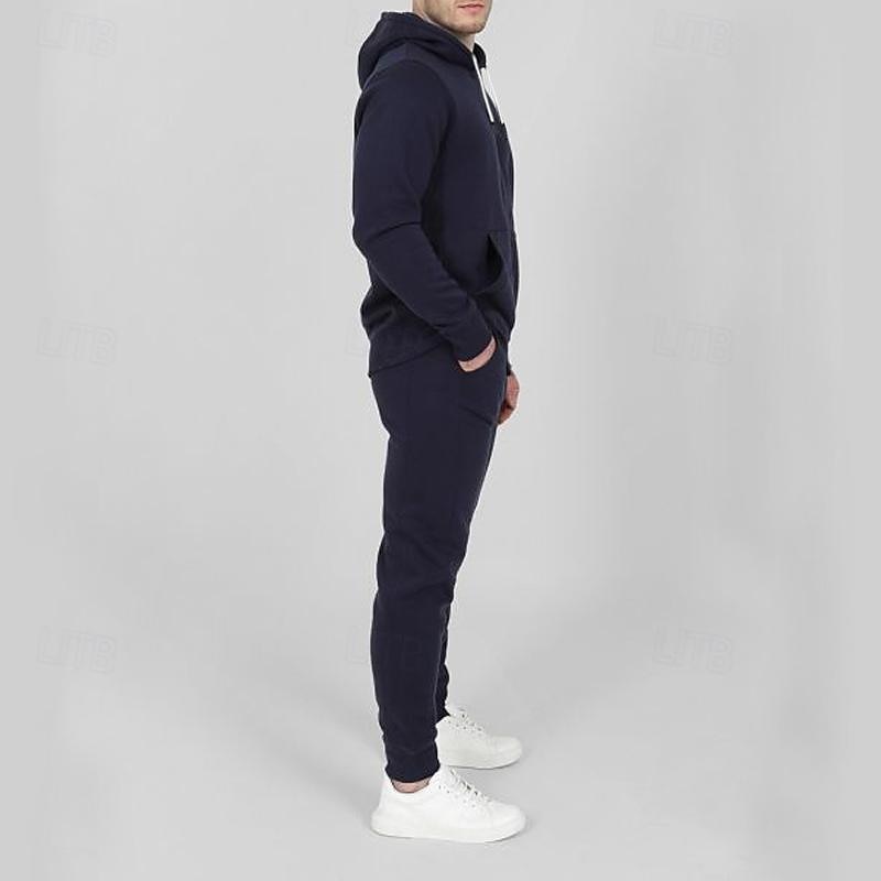 Men's Tracksuit Jogging Suit 2 Piece Full Zip Casual Fall Long Sleeve Breathable Soft Fitness Gym Workout Running Sportswear Activewear Color Block Dark Grey Black White 2025 - $27.99 –P14