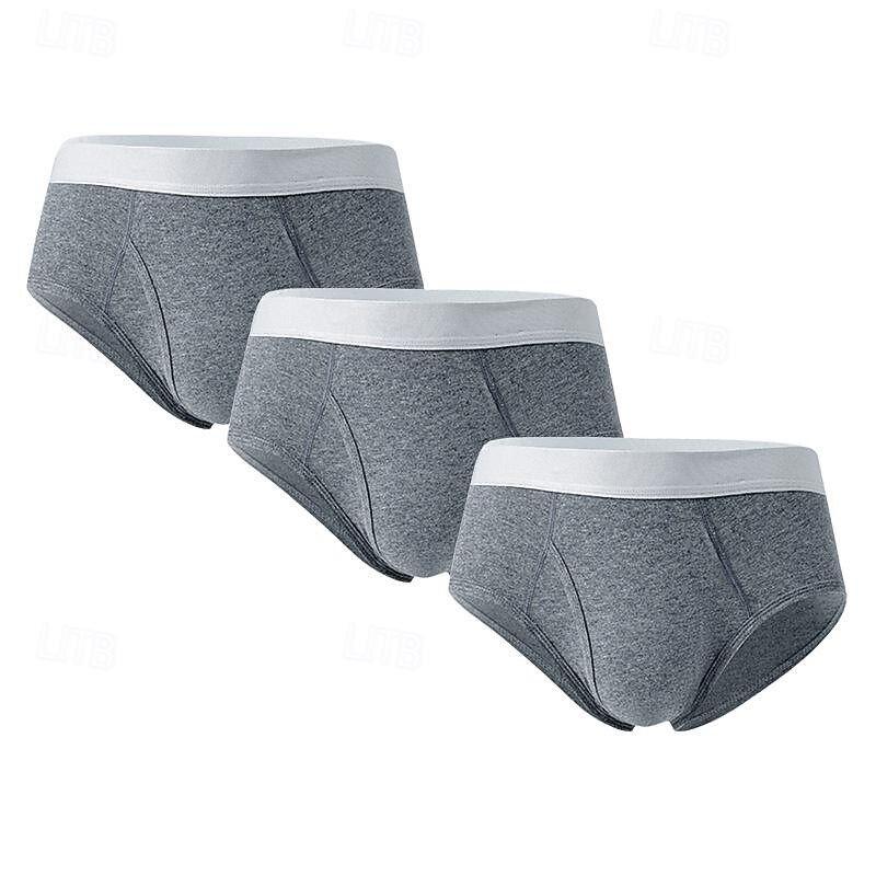 Herren 3 Pack Unterwäsche Boxer Boxer-Shorts Patchwork Hauptstadt Atmungsaktiv Weich Komfortabel Farbblock Mittlere Hüfthöhe Schwarz+Weiß+Grau Schwarz 2025 - $17.99 –P5