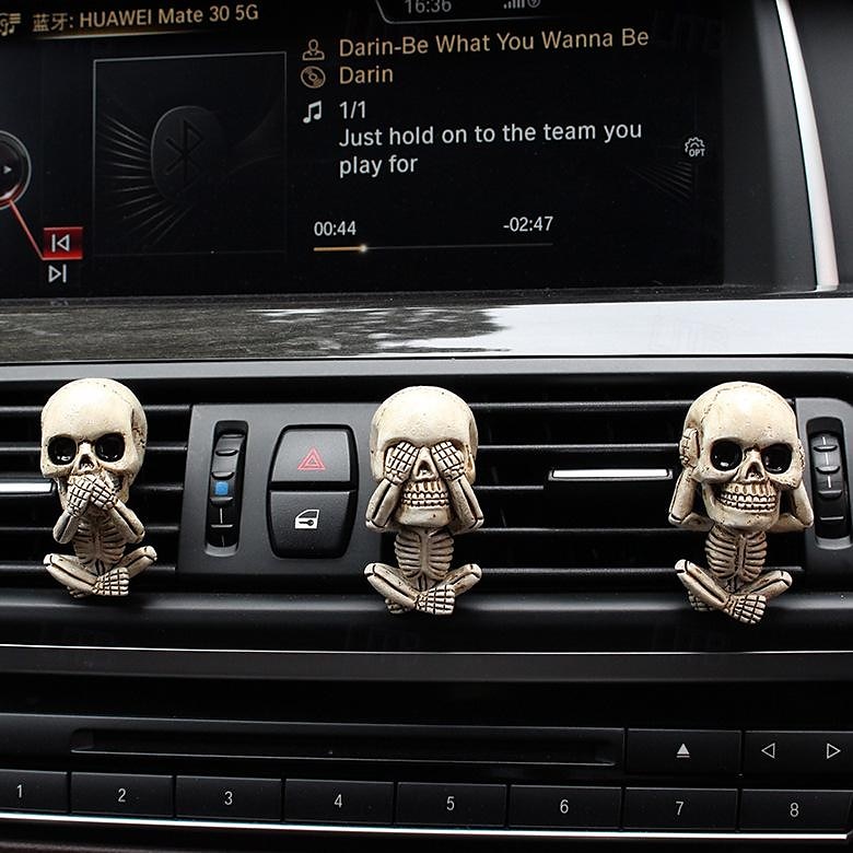 3pcs/set Resin Skull Air Freshener Clip Set - Creative Car Vent Decoration - Home Fragrance Diffuser 2025 - $12.49 –P5