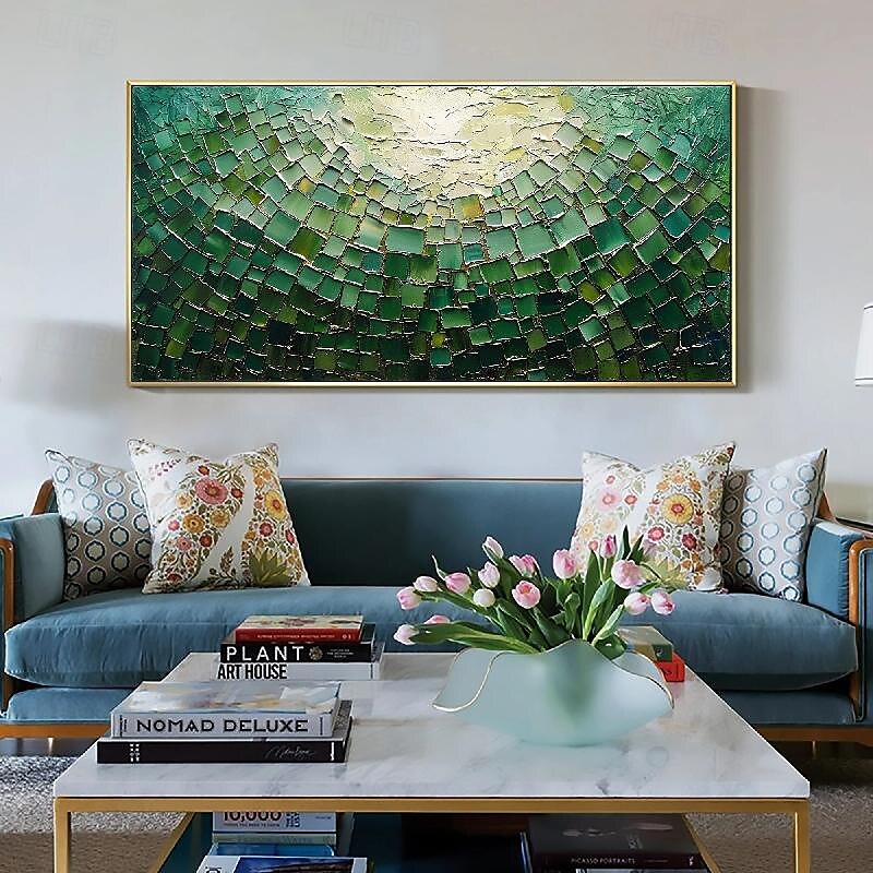 handgemachtes 3D-Ölgemälde auf Leinwand, groß, handgemalt, abstrakt, strukturiert, mit Palettenmesser, Boho-Ölgemälde, Wandkunst, individuell, zeitgenössisches minimalistisches Kunstwerk für 2025 - $75.99 –P11