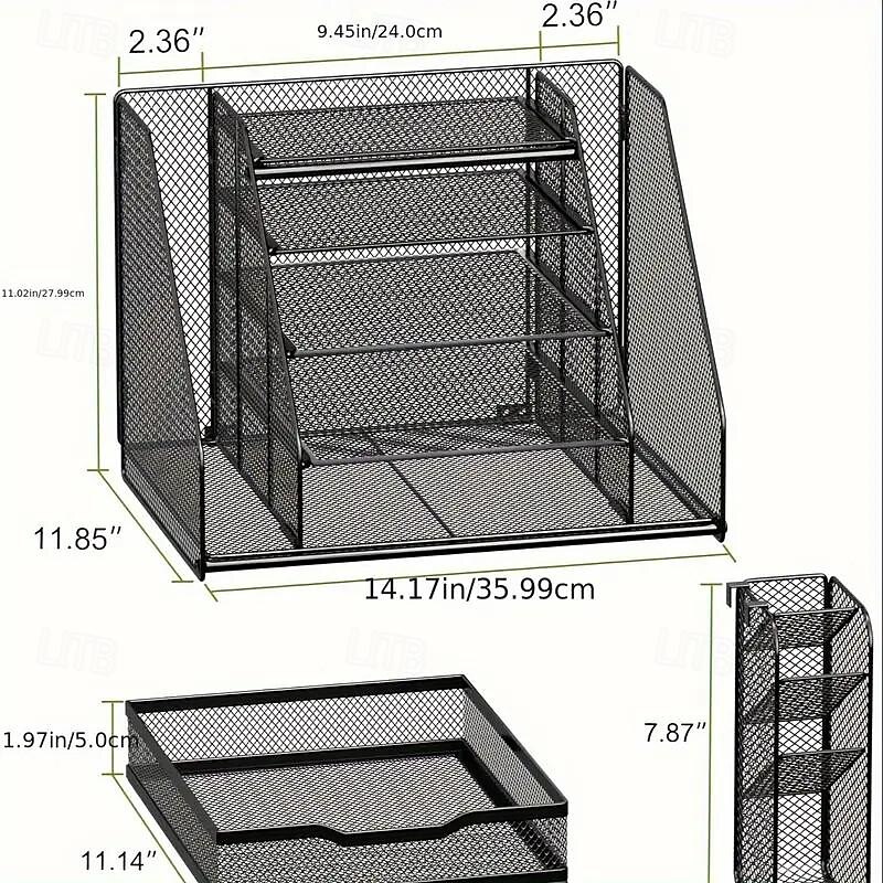 Office File Rack Multi-layer Desktop Shelf Office Supplies File Storage Shelf 2025 - $57.99 –P8